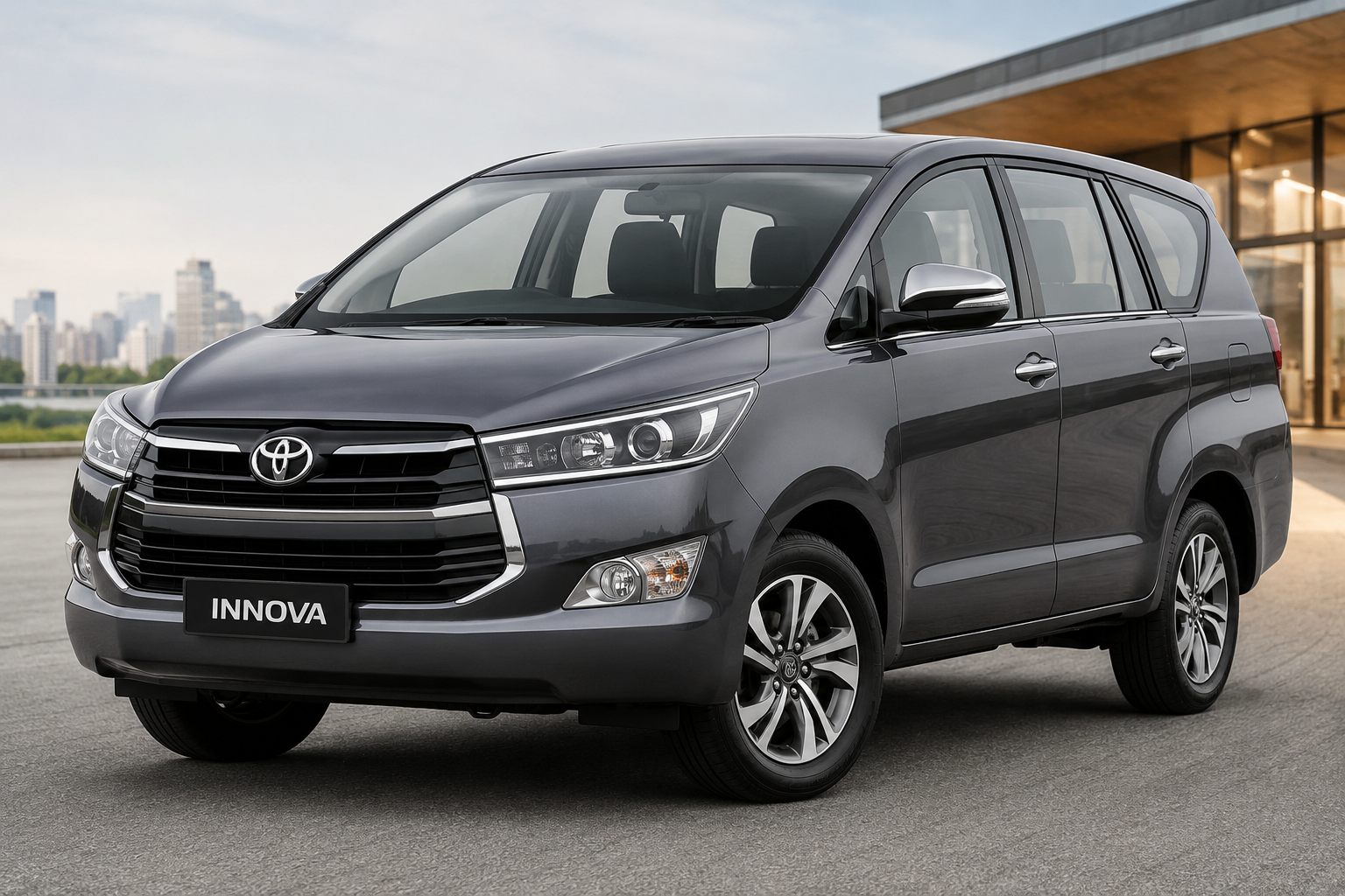 White Toyota Innova Crysta SUV Taxi
